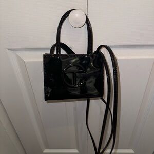 Telfar Black Mini Shopping Bag